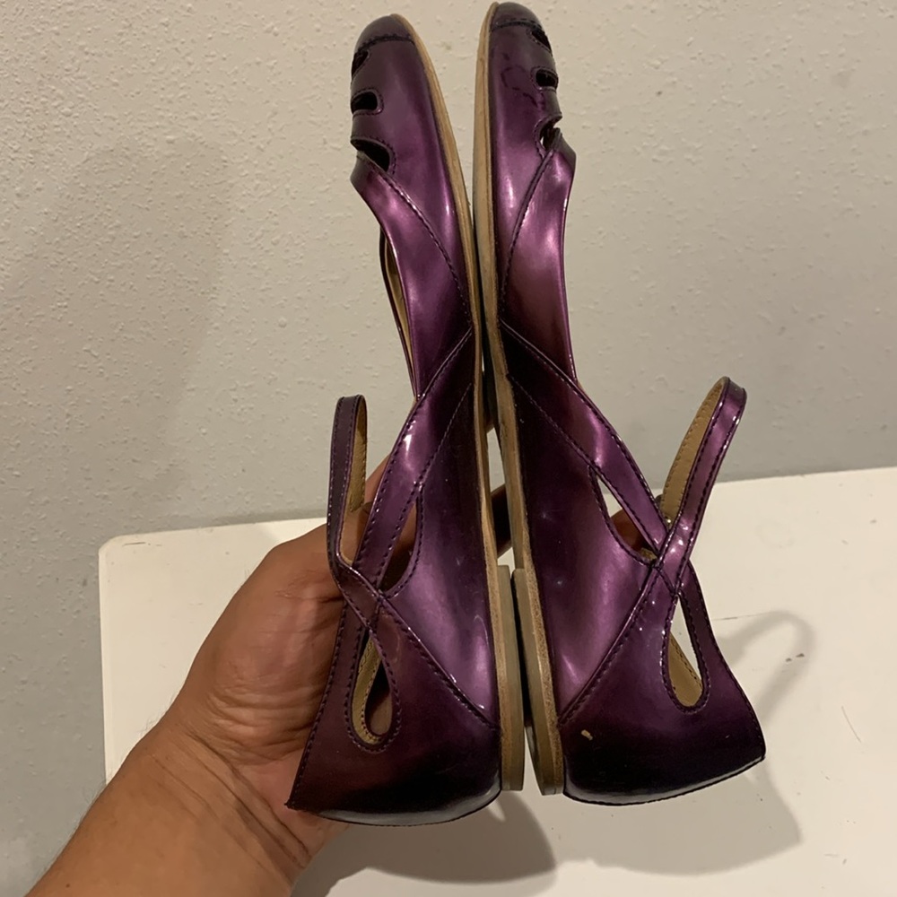 Tod's Purple Flats with Ankle Strap 9.5 - Picture 8 of 8